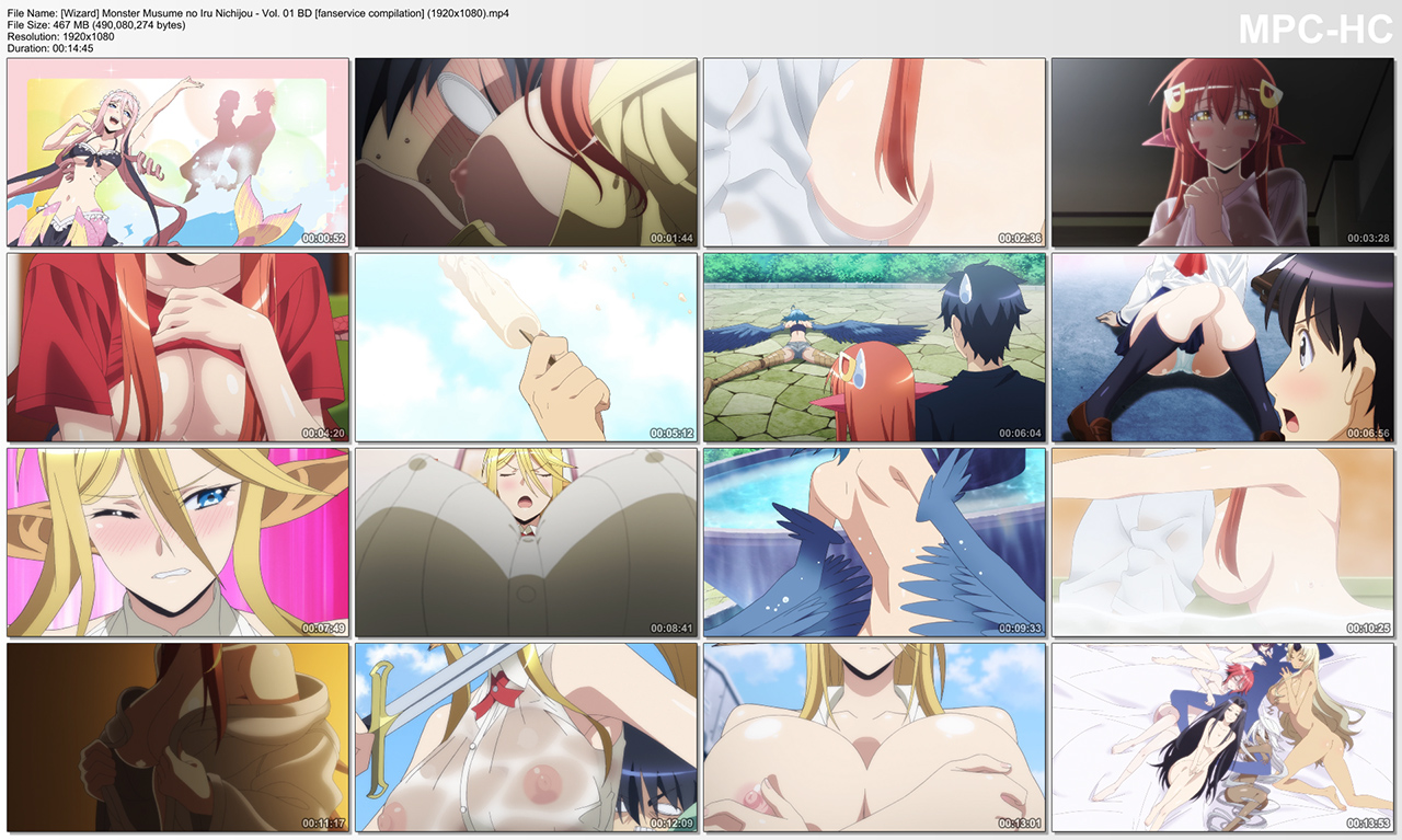 Wizard] Monster Musume no Iru Nichijou - Vol. 01 BD [fanservice  compilation] (1920x1080).mp4 :: Nyaa